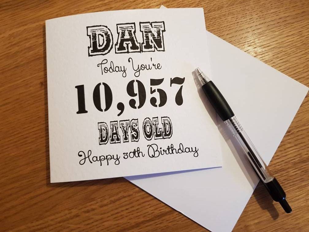 Male Personalised Age Birthday Card