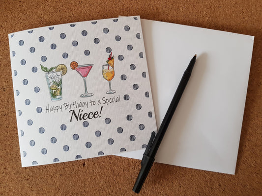 Personalised Cocktail Birthday Card
