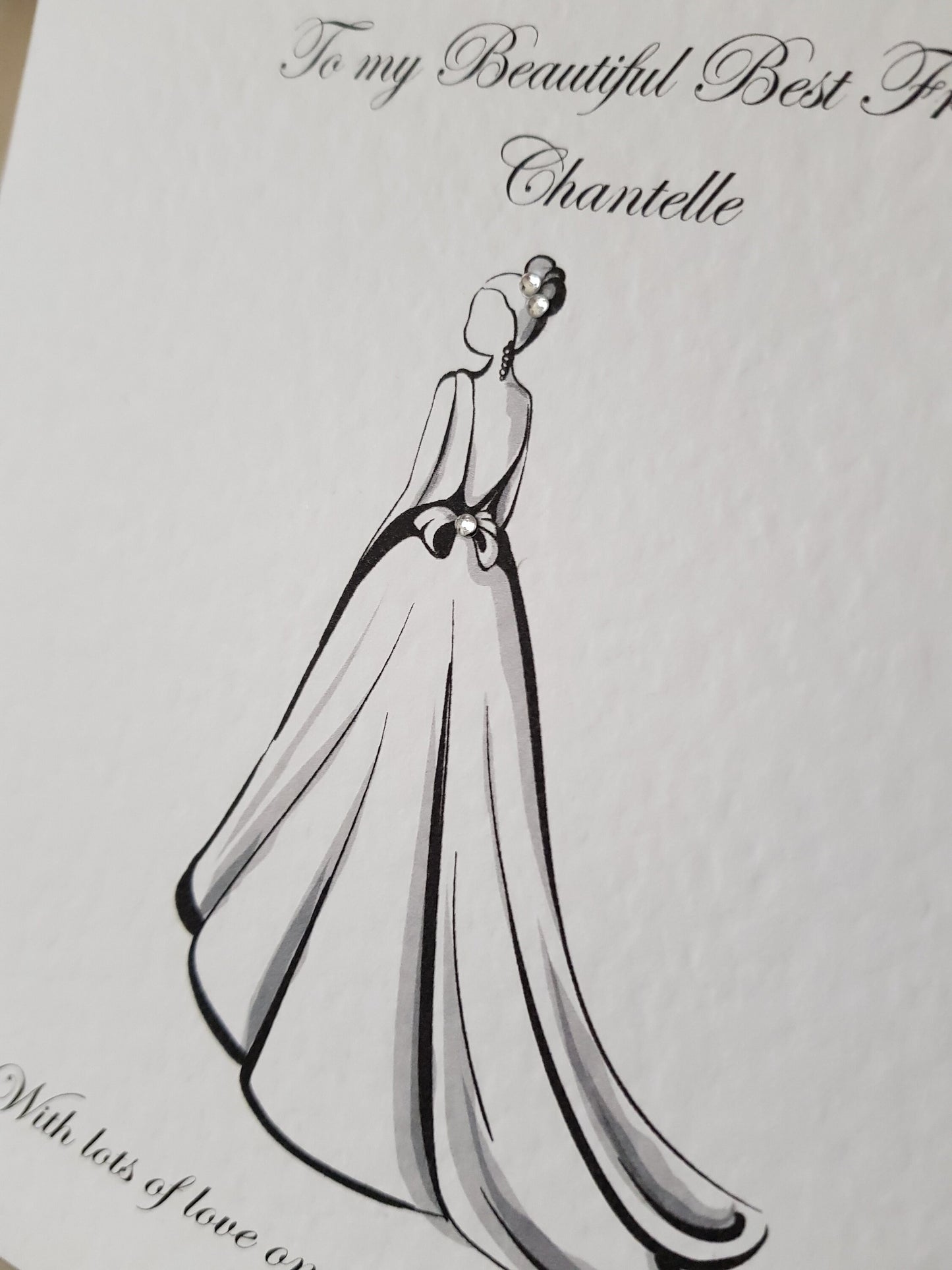 Personalised Bride Wedding Day Card