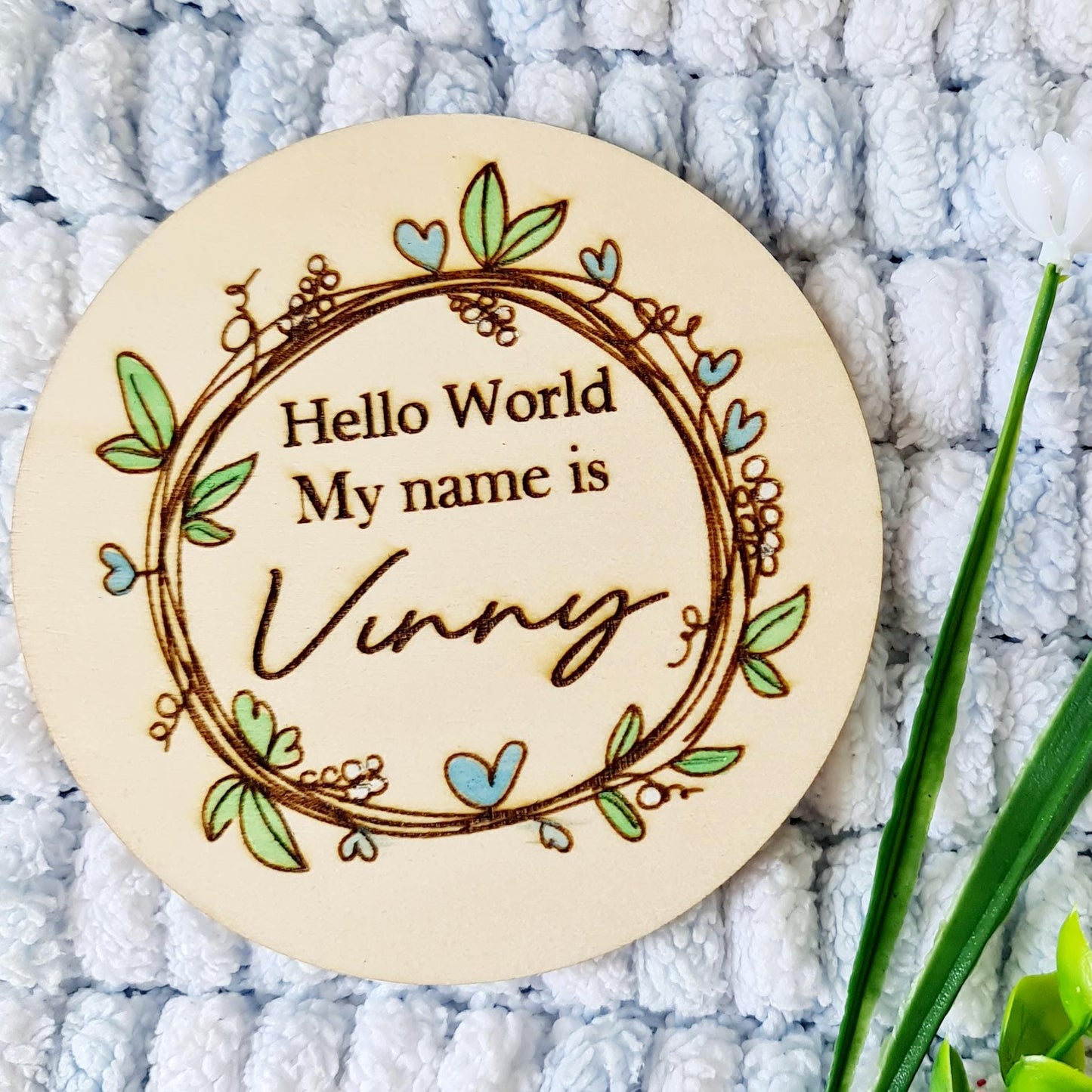 Personalised Baby Announcement Plaque