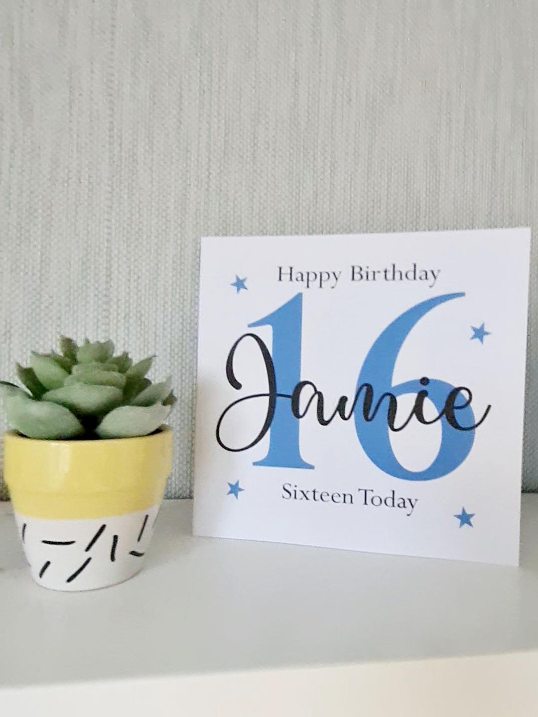 Male Personalised Age Birthday Card