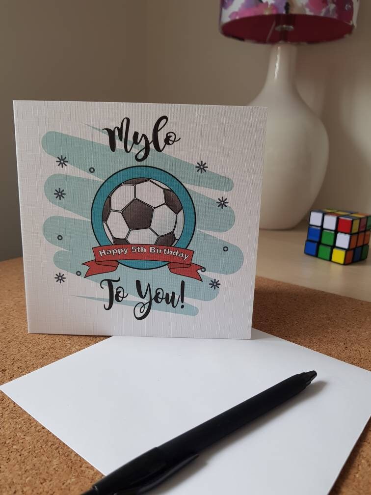 Personalised Football Birthday Card