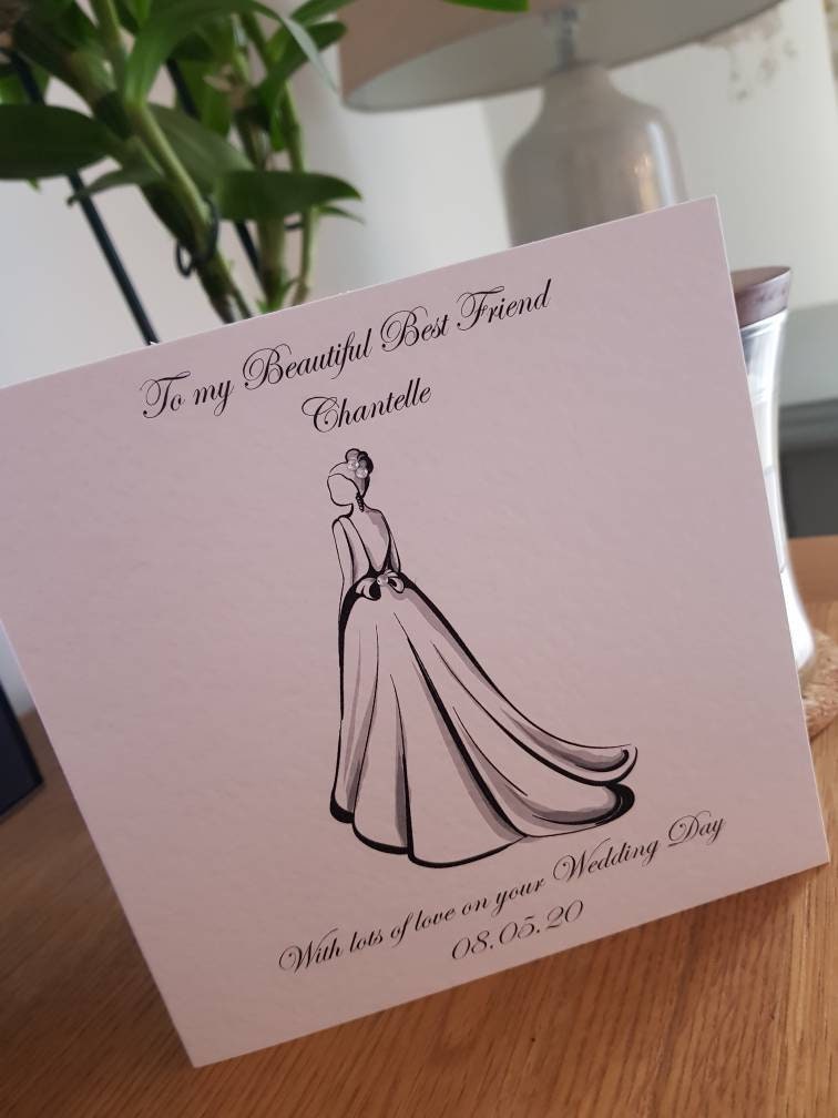 Personalised Bride Wedding Day Card