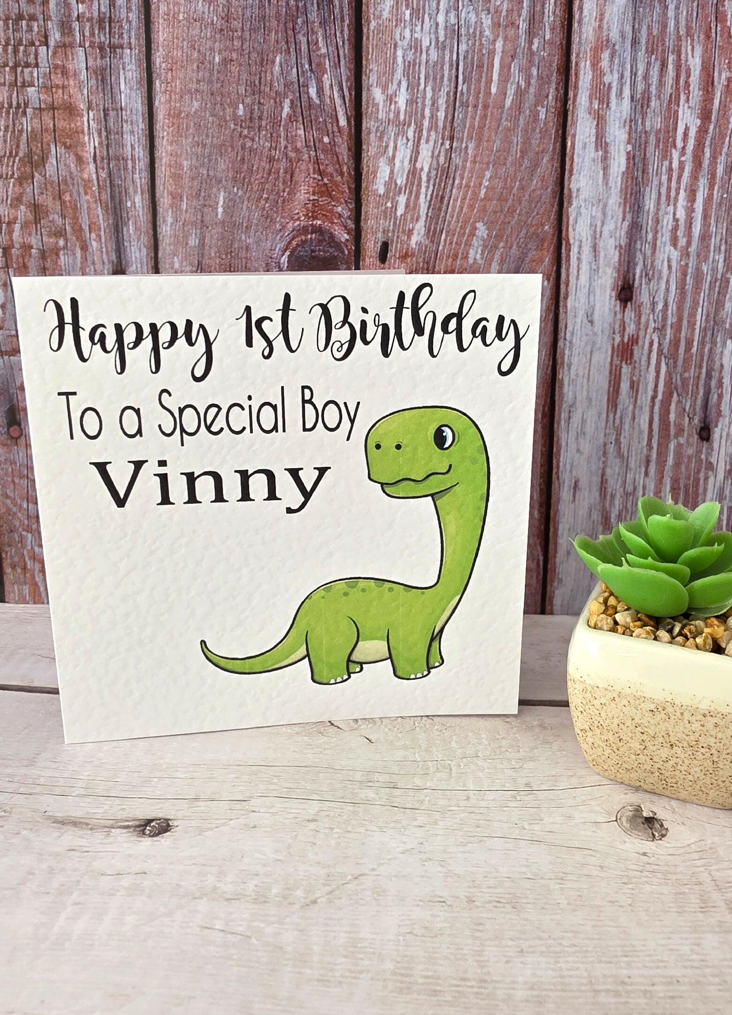 Personalised Dinosaur Age Birthday Card