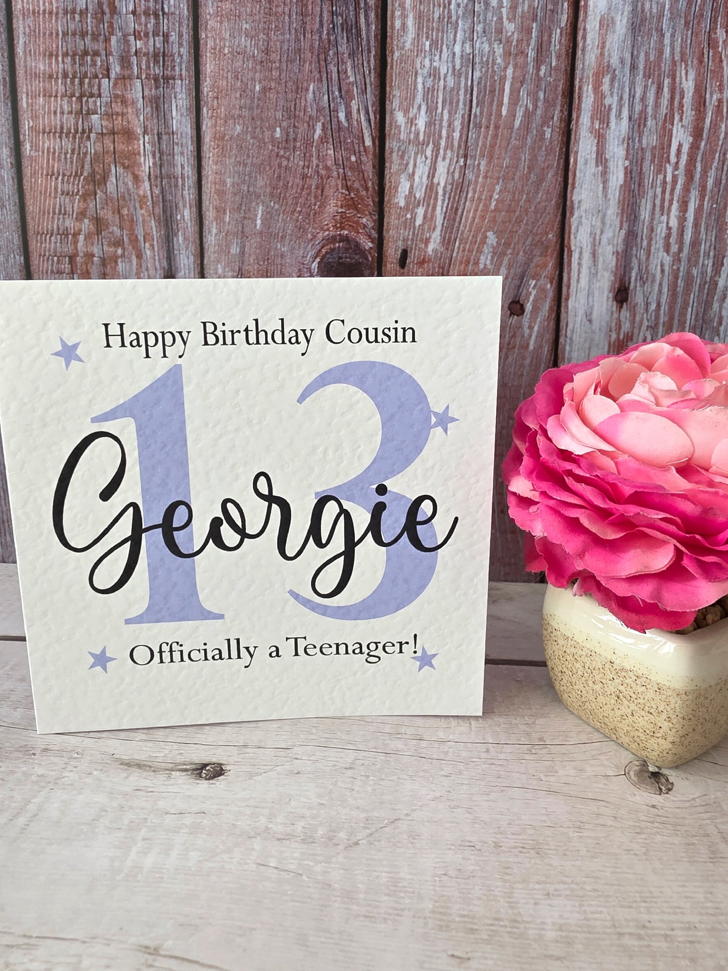 Female Personalised Age Birthday Card