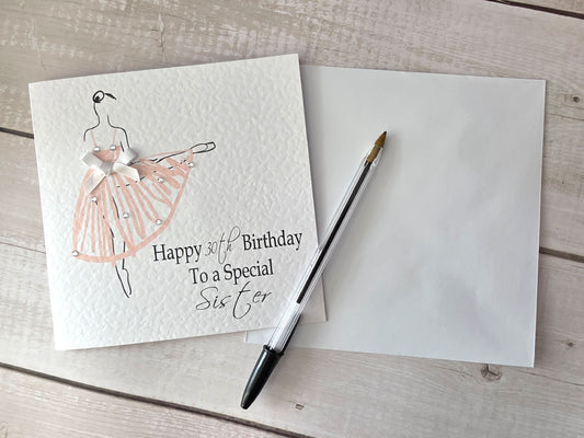 Personalised Ballet Dancer Birthday Card