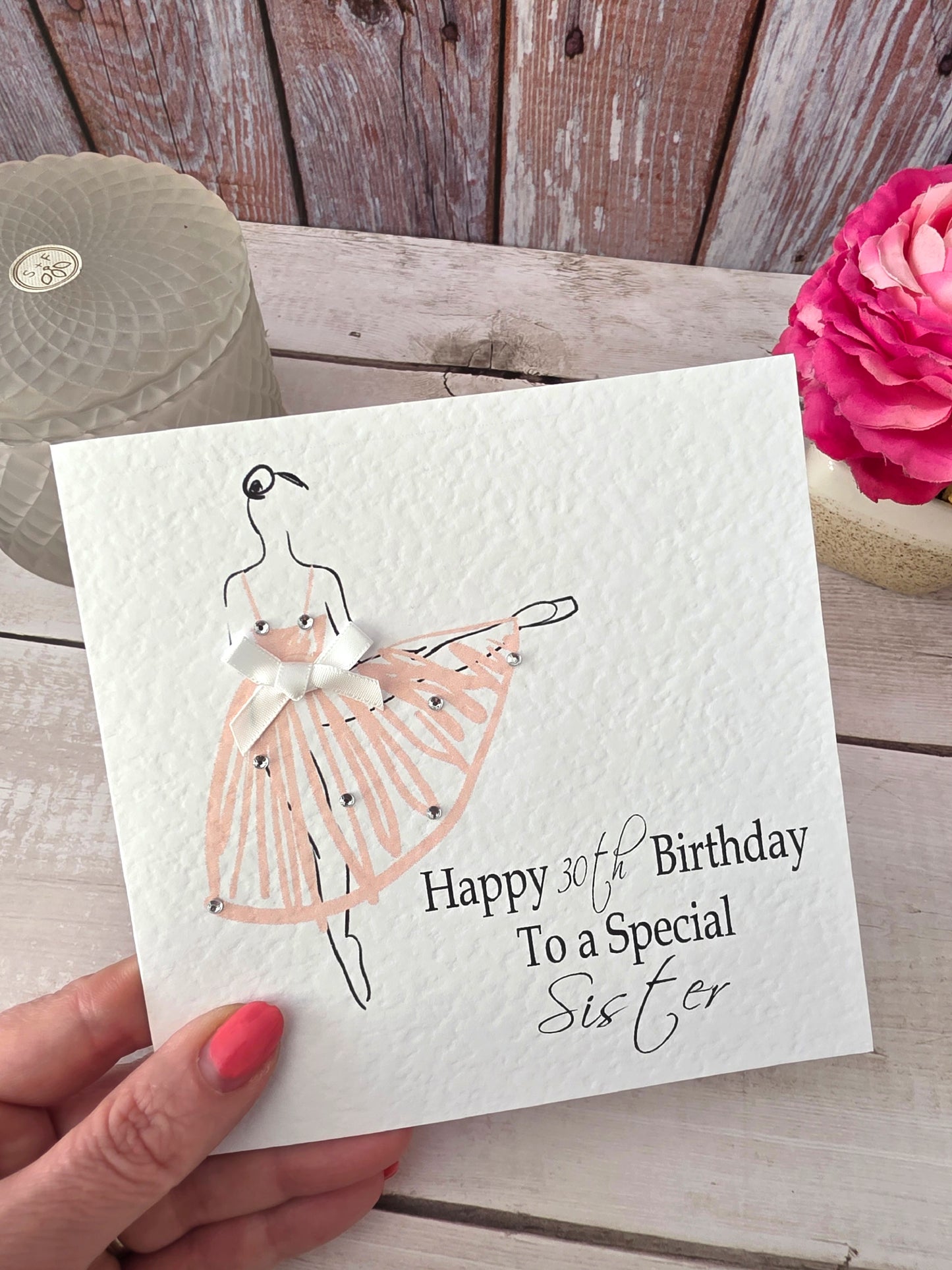 Personalised Ballet Dancer Birthday Card