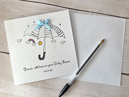 Personalised Baby Shower Card Boy