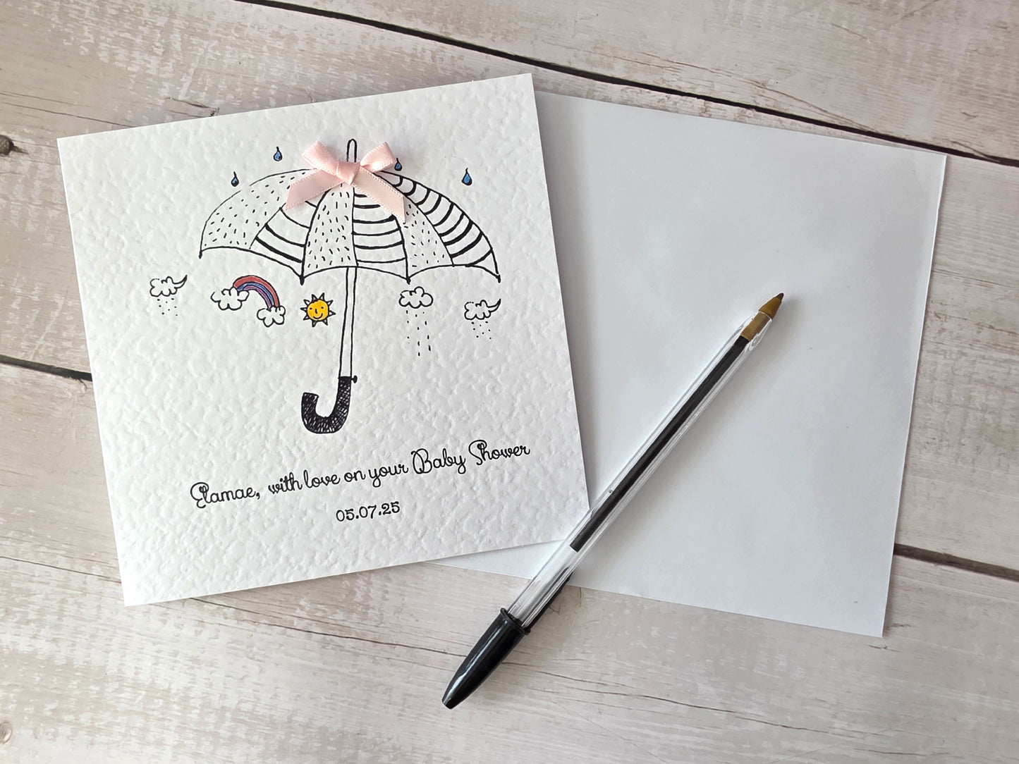 Personalised Baby Shower Card Girl