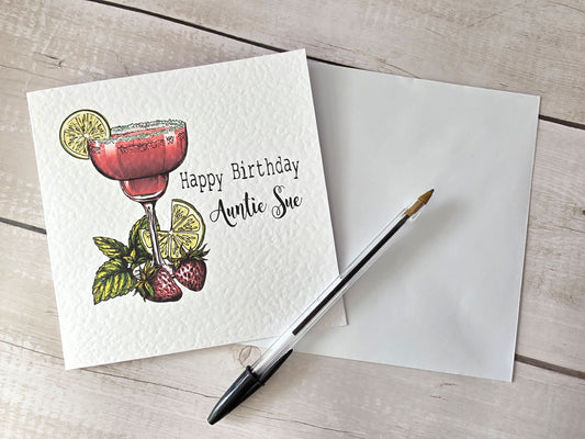 Personalised Cocktail Birthday Card