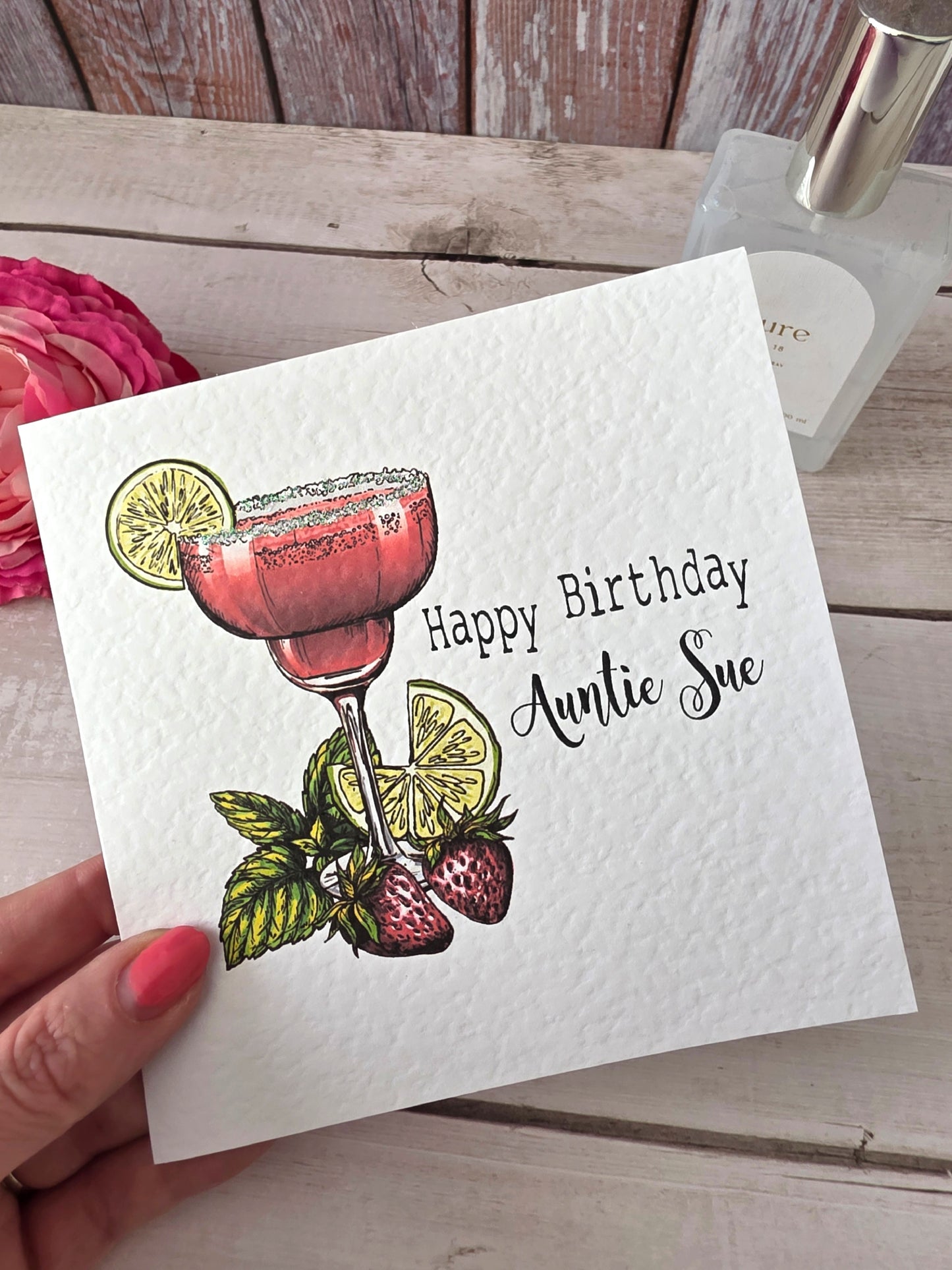 Personalised Cocktail Birthday Card