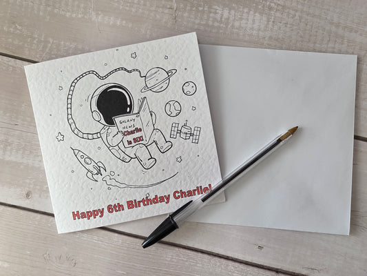 Personalised Space Birthday Card