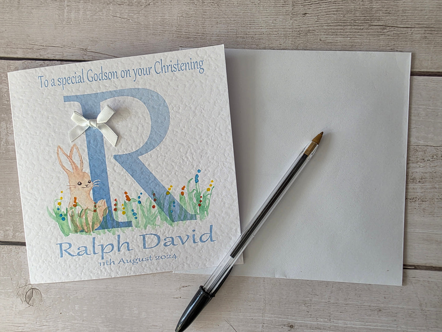 Personalised Boy Christening Card
