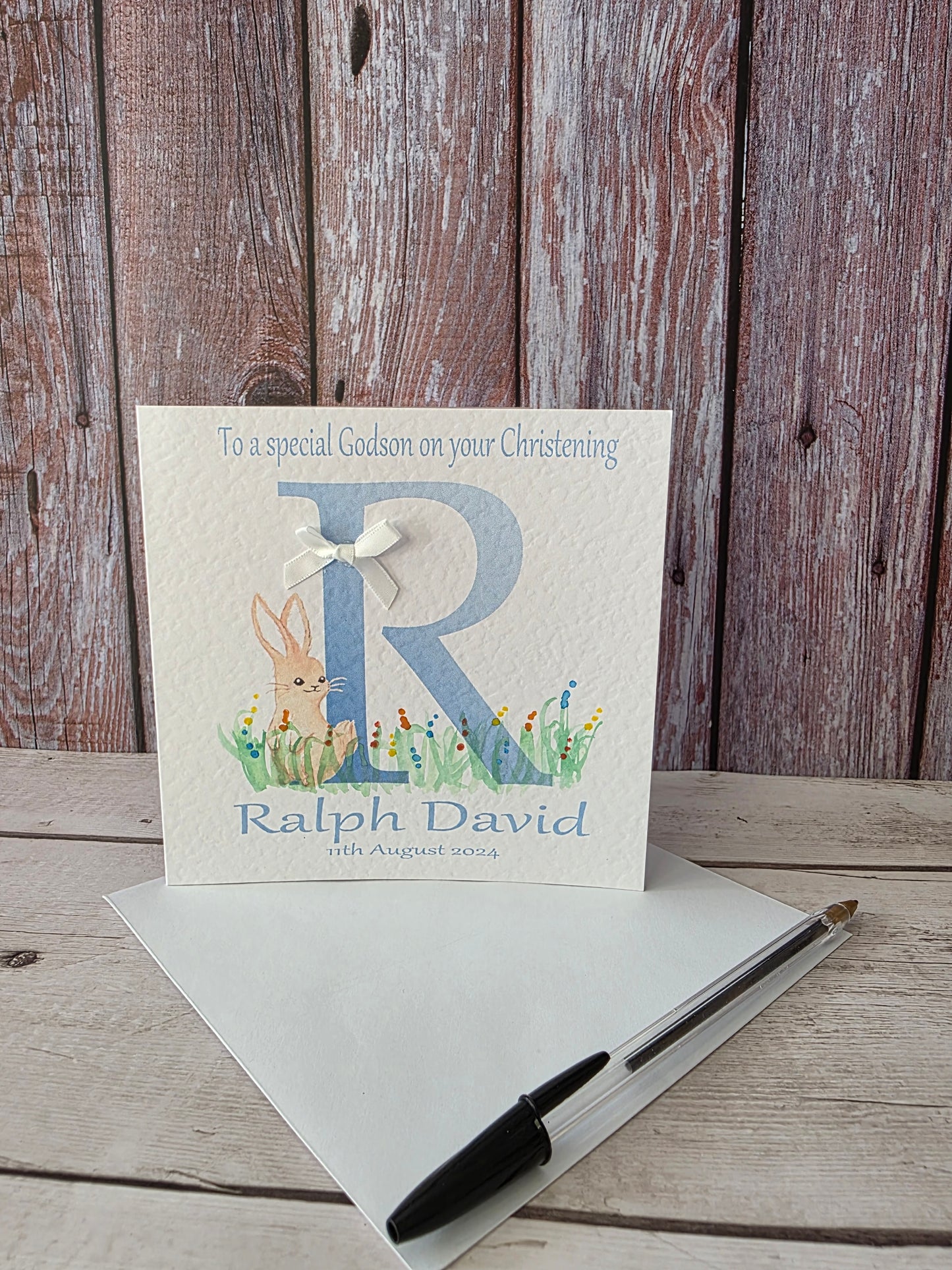 Personalised Boy Christening Card