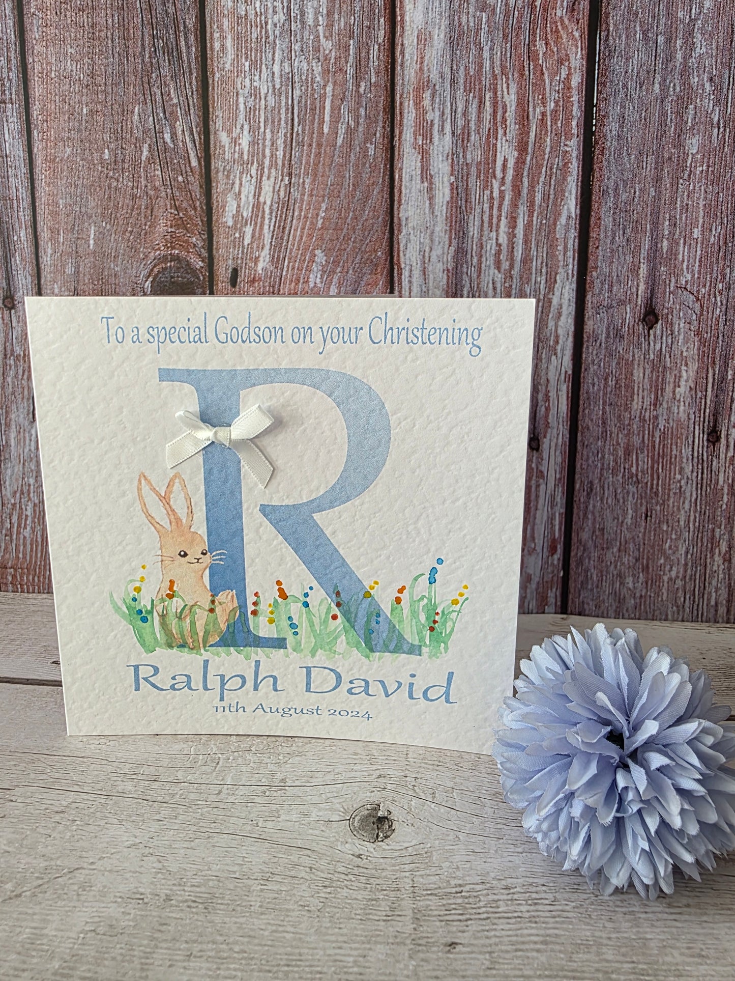 Personalised Boy Christening Card