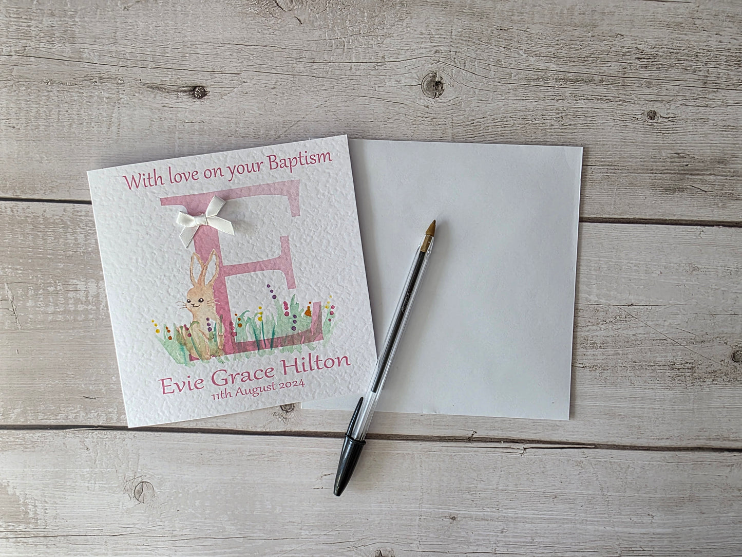 Personalised Girl Christening Card