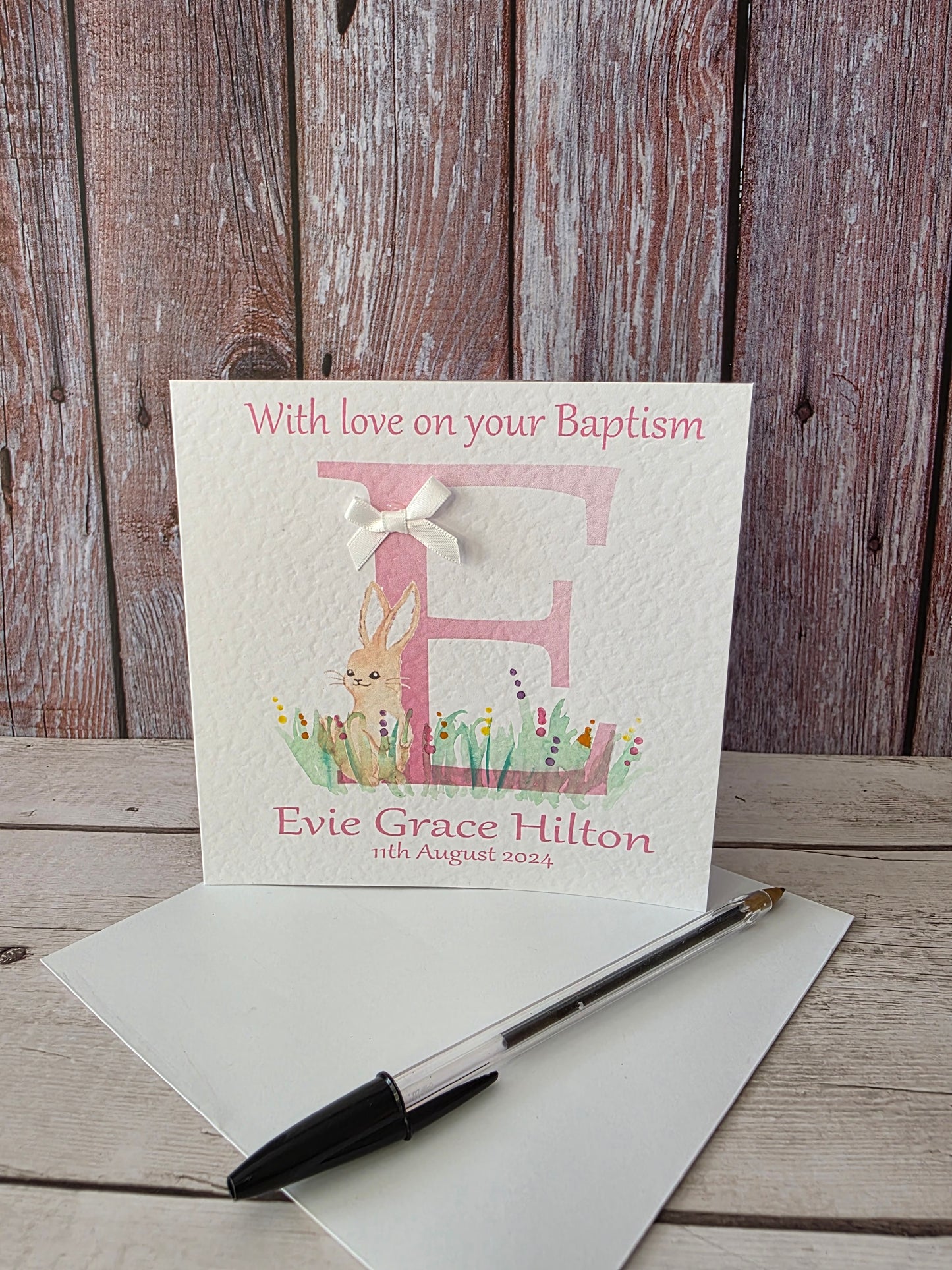 Personalised Girl Christening Card