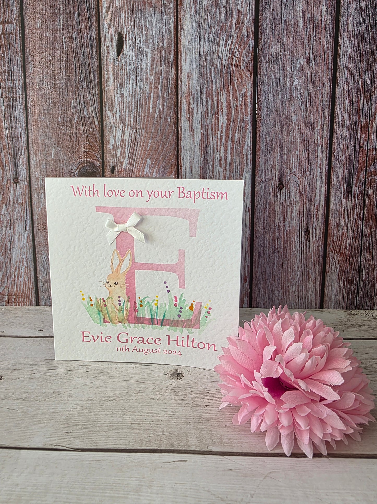 Personalised Girl Christening Card