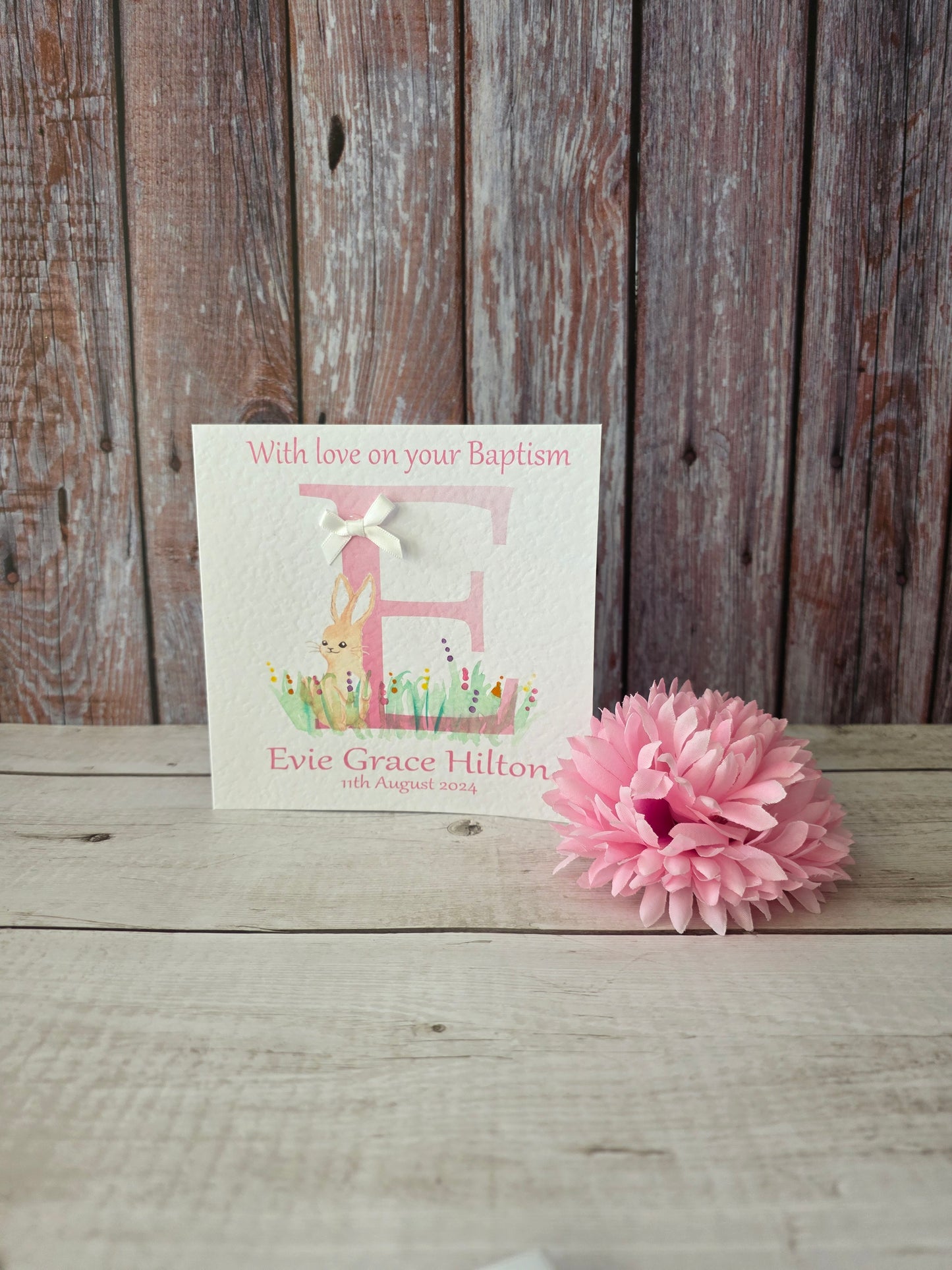 Personalised Girl Christening Card