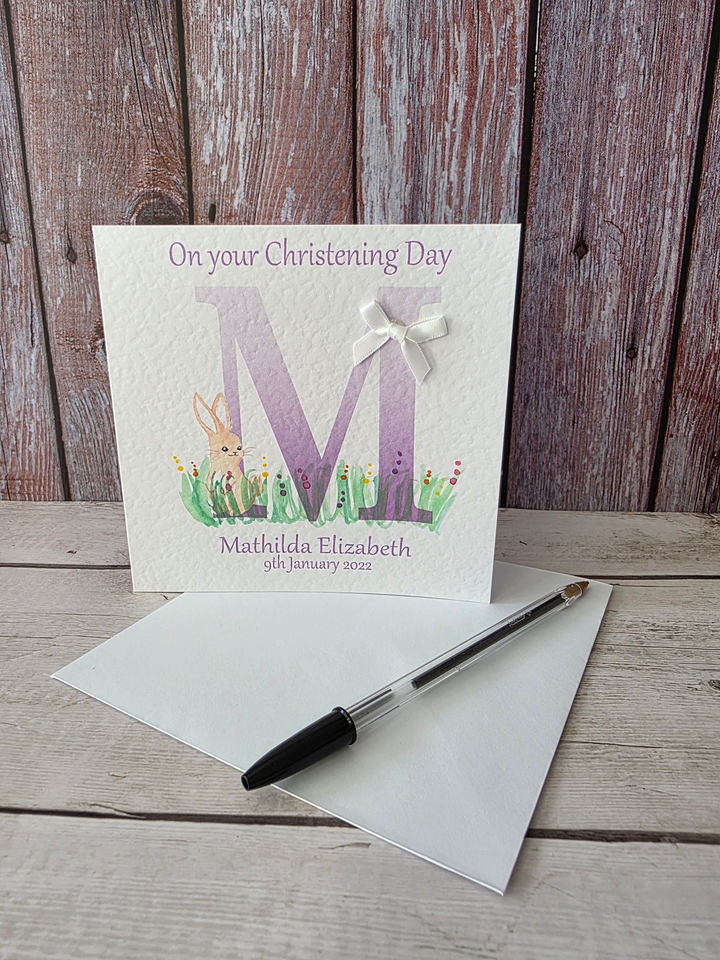 Personalised Girl Christening Card