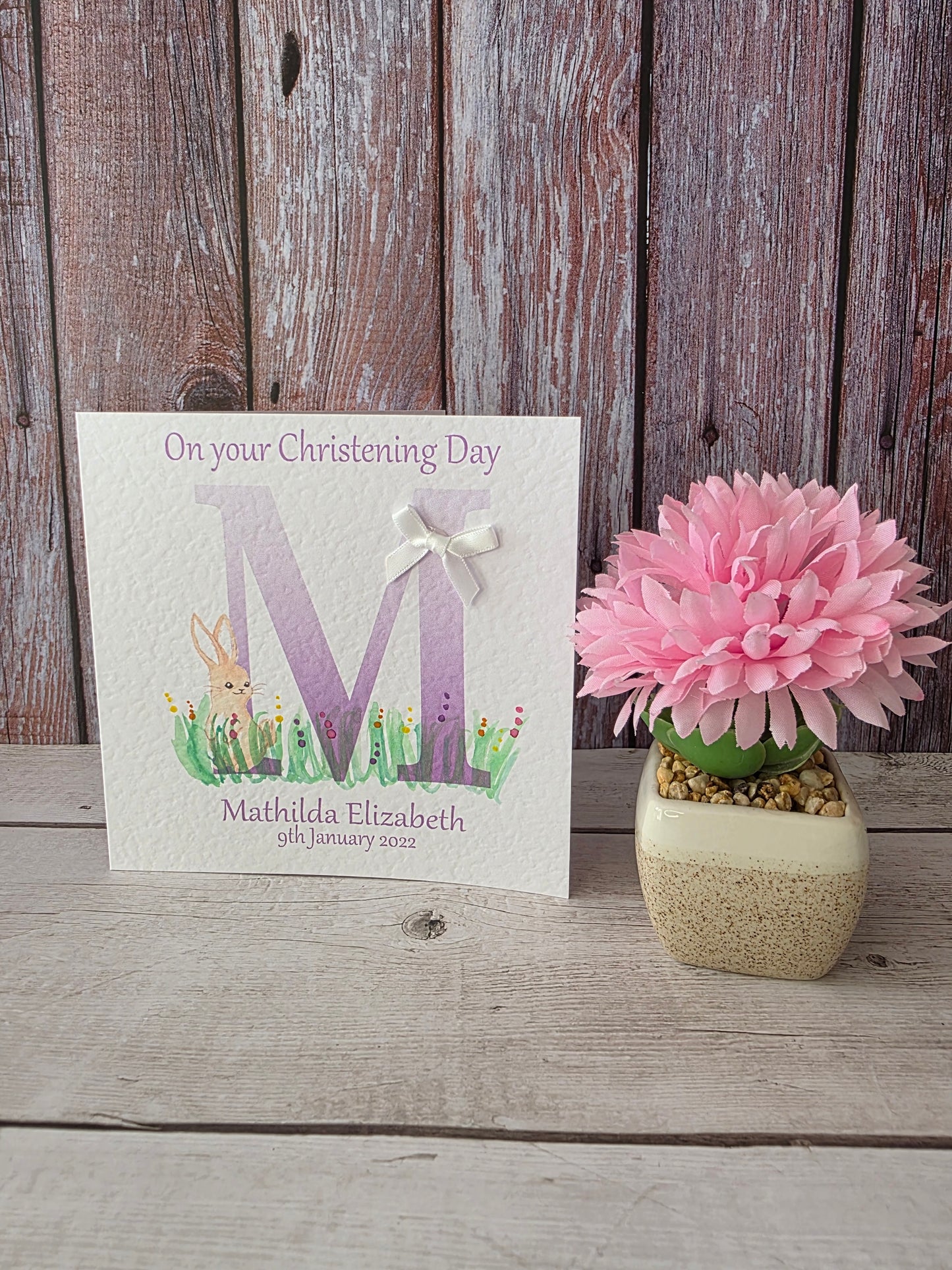 Personalised Girl Christening Card