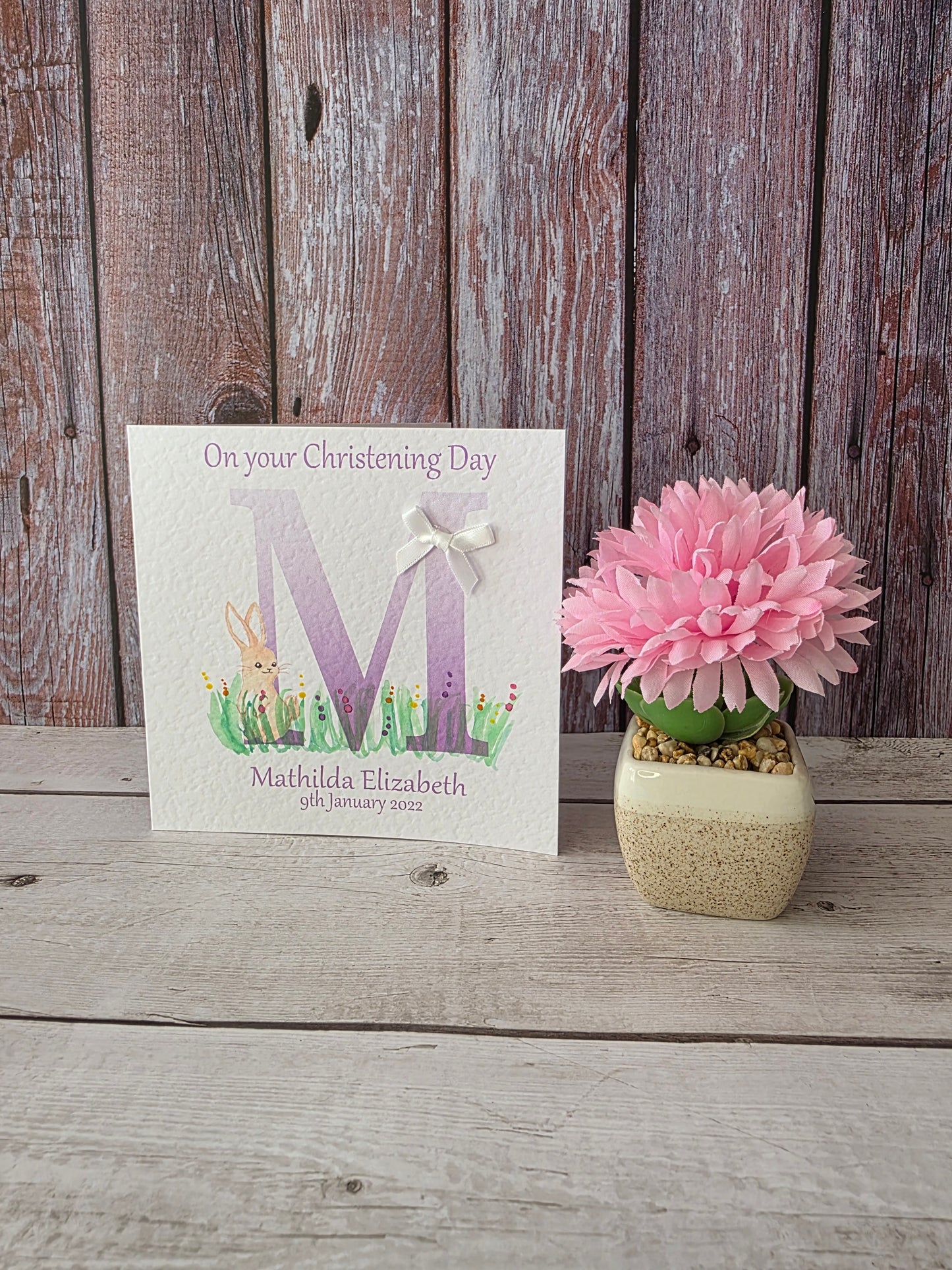 Personalised Girl Christening Card