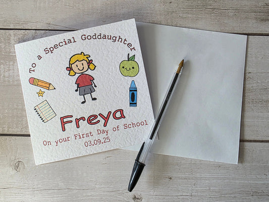 Boy's First Day of School Card