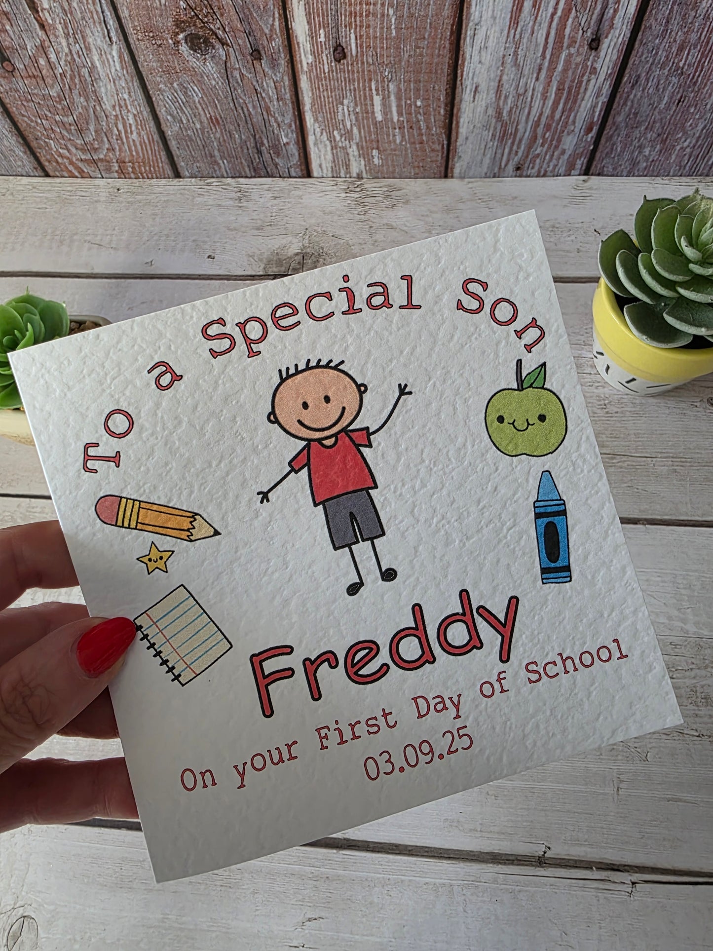 Boy's First Day of School Card