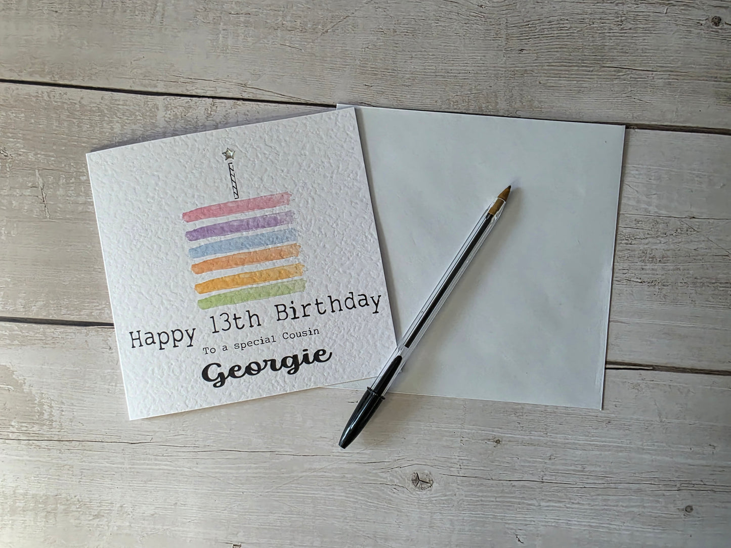 Personalised Girl's Age Birthday Card