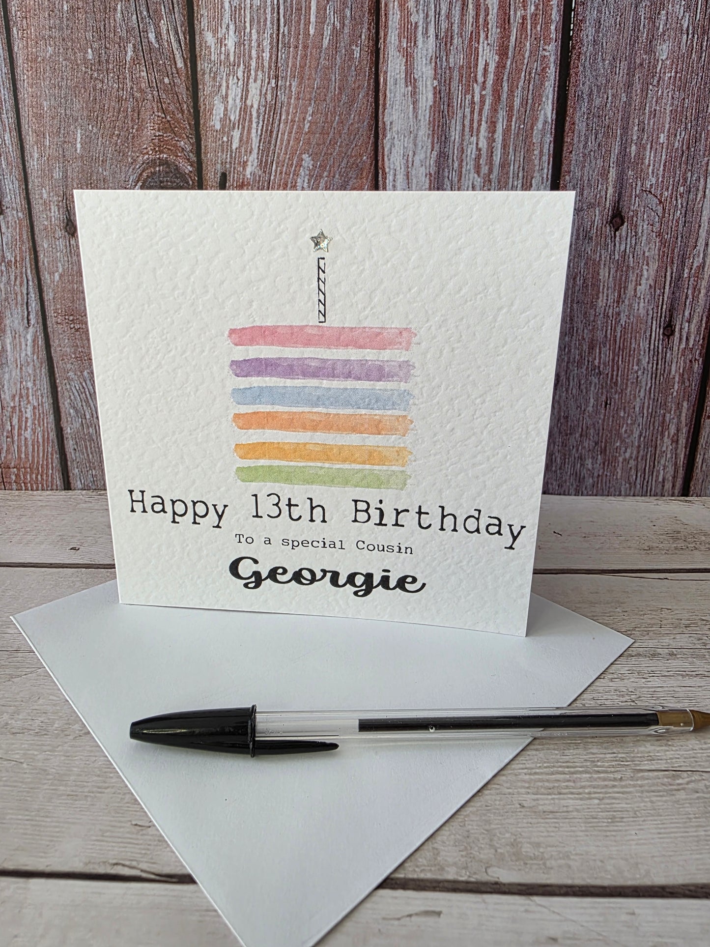 Personalised Girl's Age Birthday Card