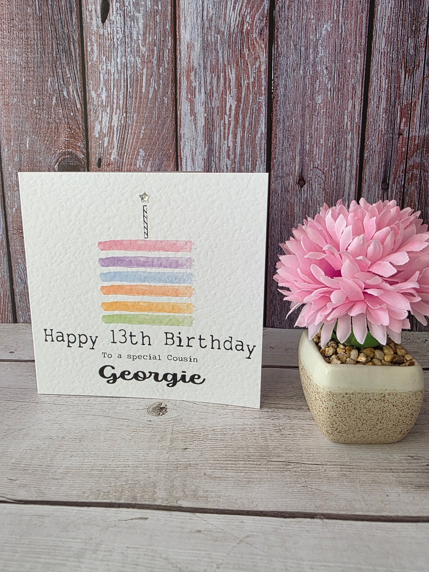 Personalised Girl's Age Birthday Card