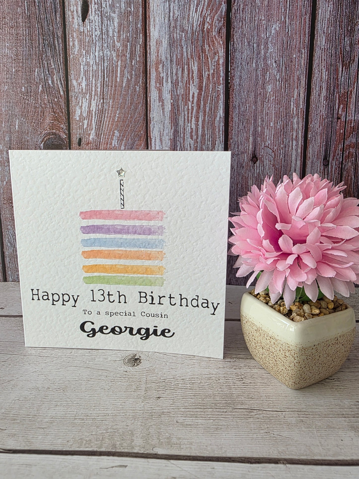 Personalised Girl's Age Birthday Card