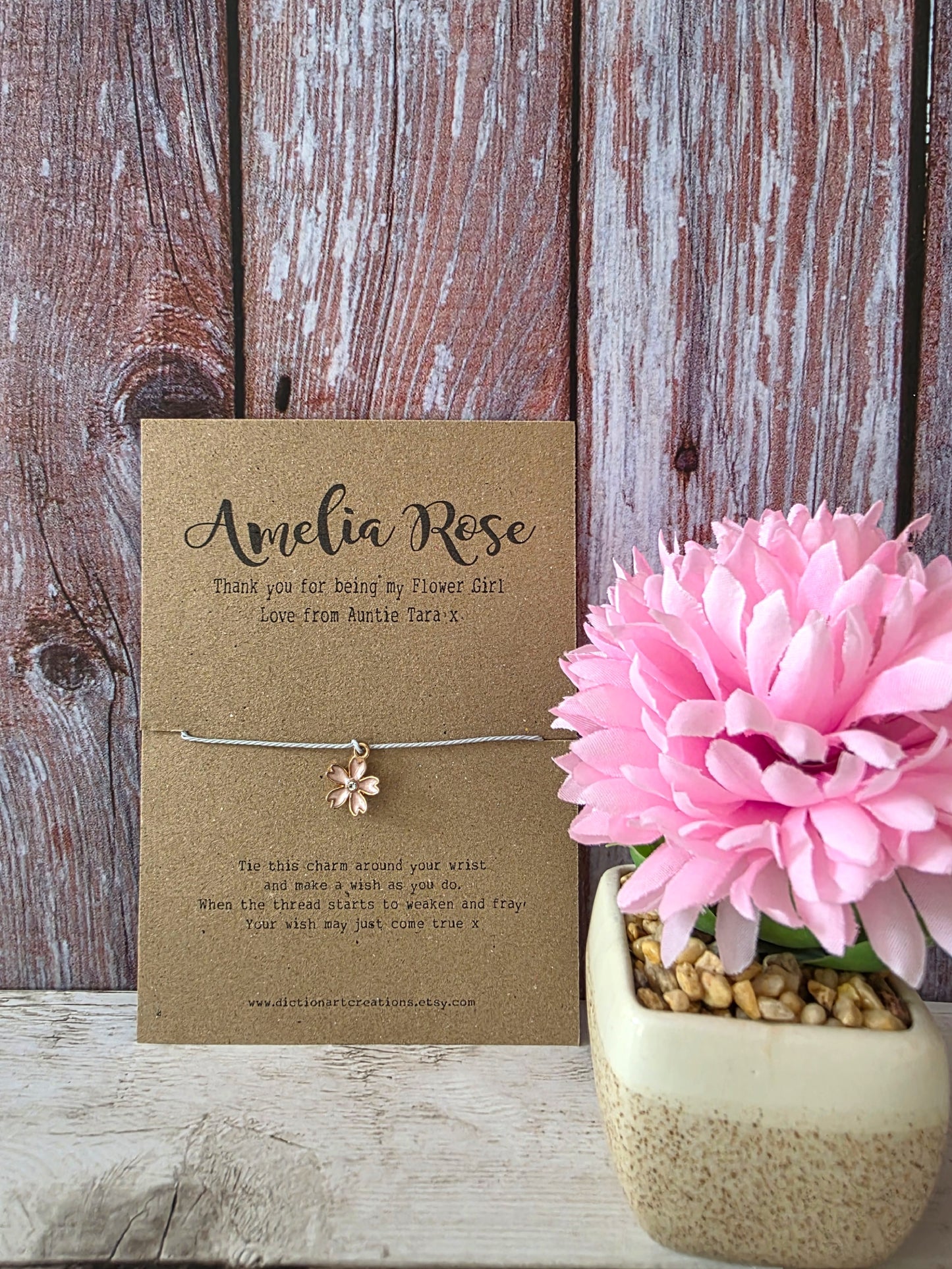 Flower Girl Wish Bracelet