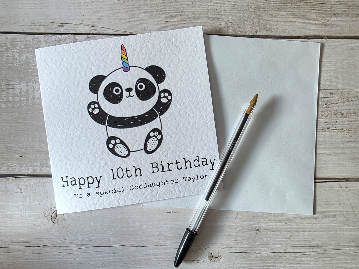 Personalised Panda Birthday Card