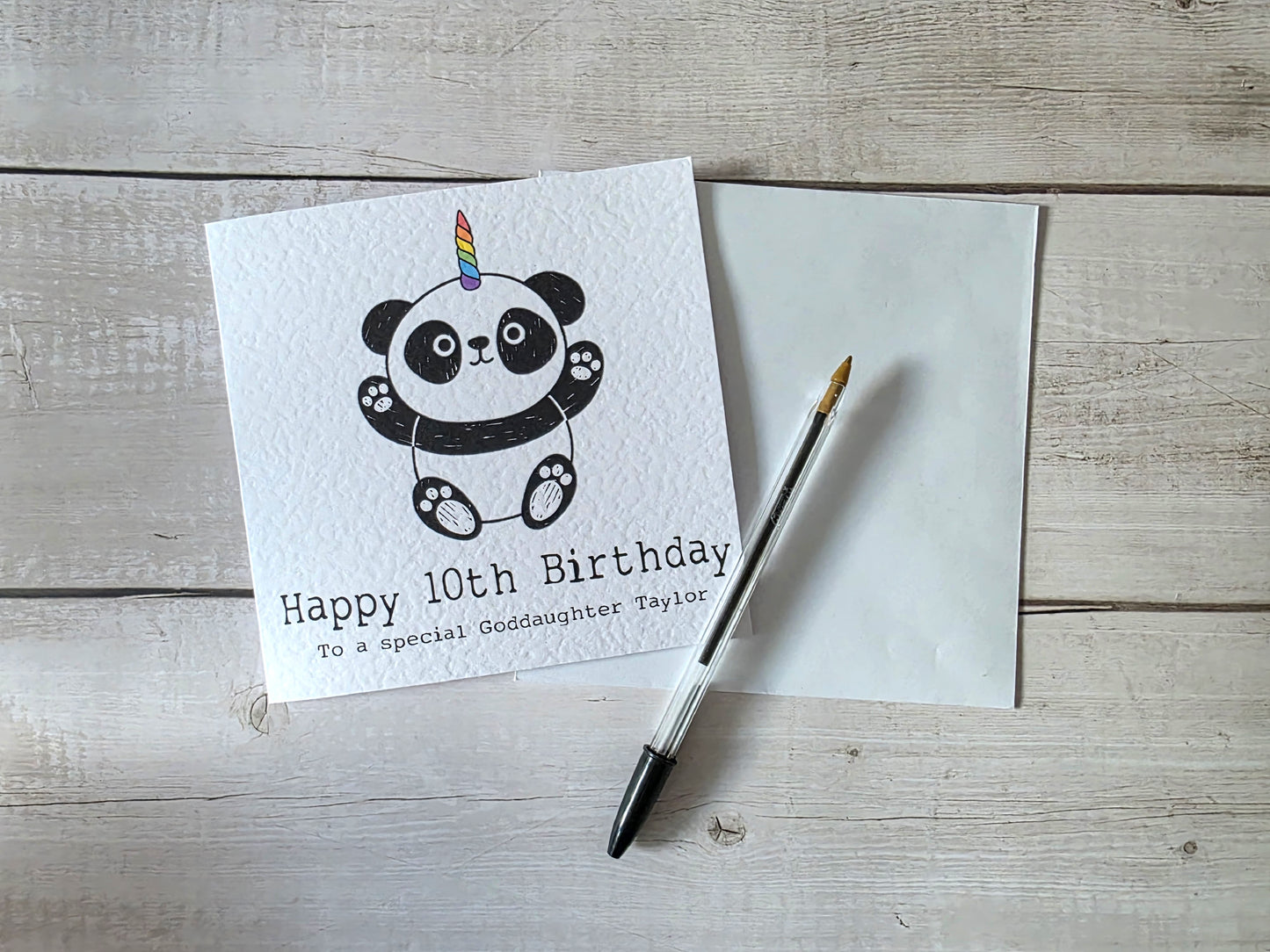Personalised Panda Birthday Card