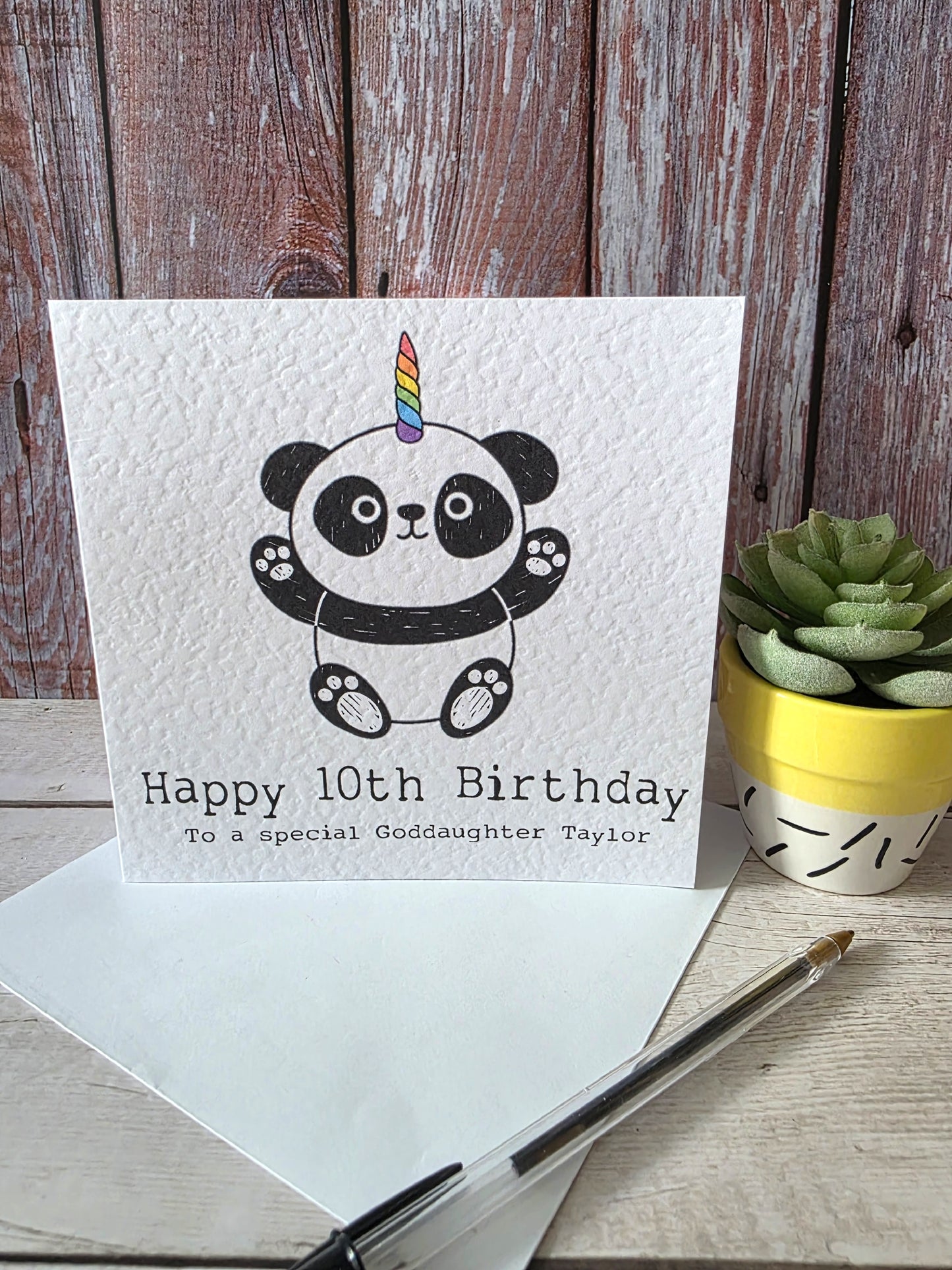 Personalised Panda Birthday Card