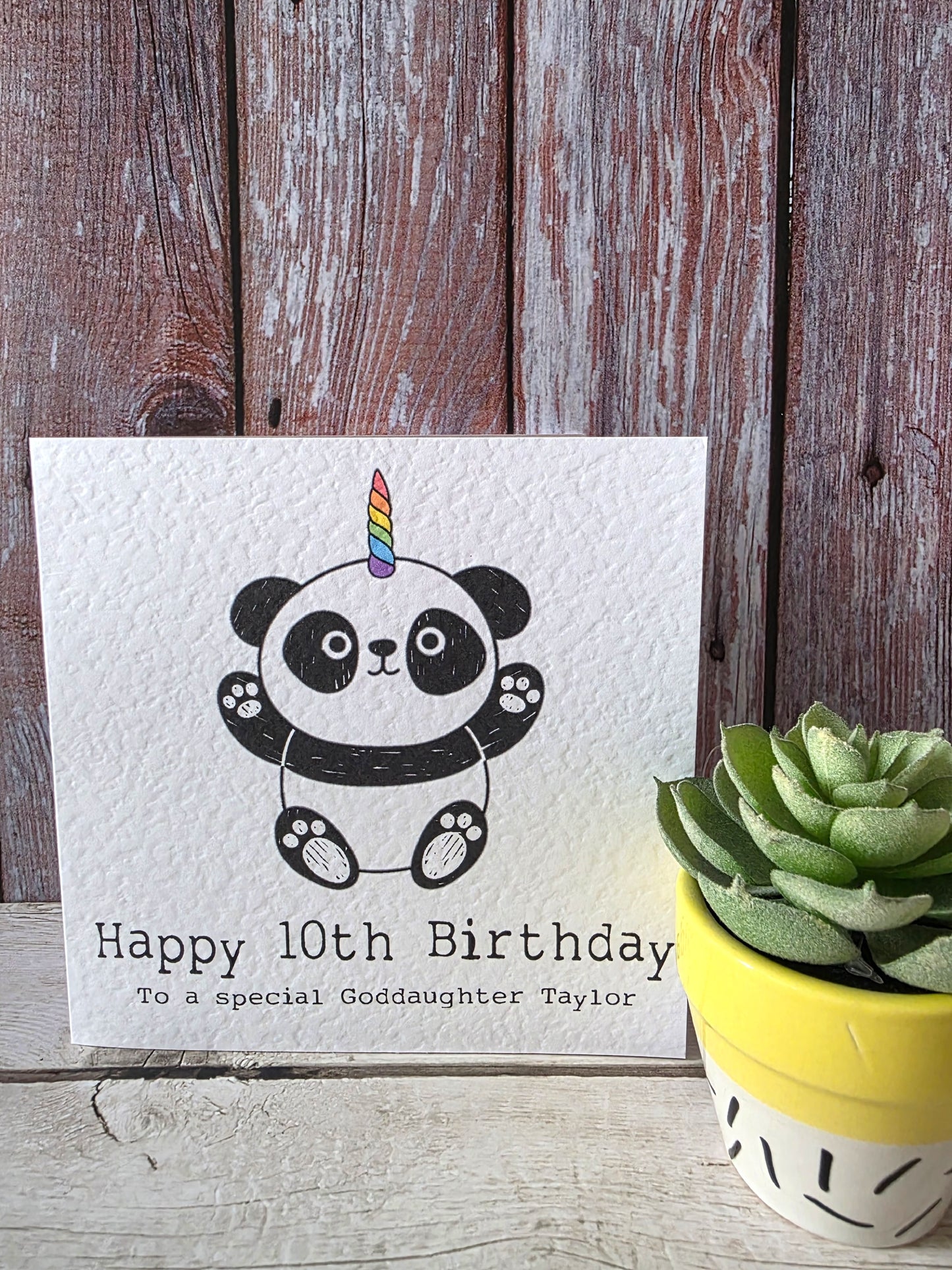 Personalised Panda Birthday Card