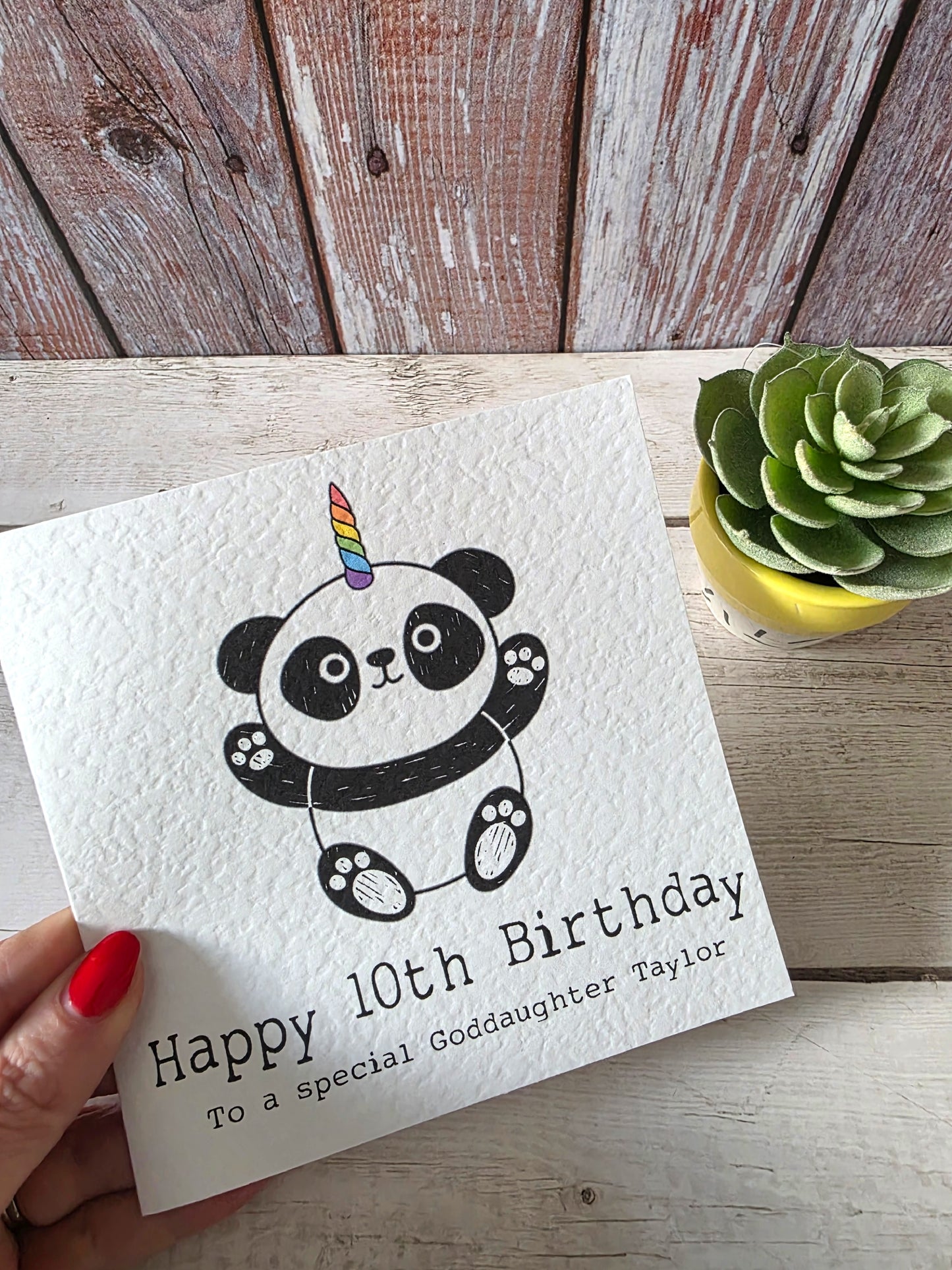 Personalised Panda Birthday Card