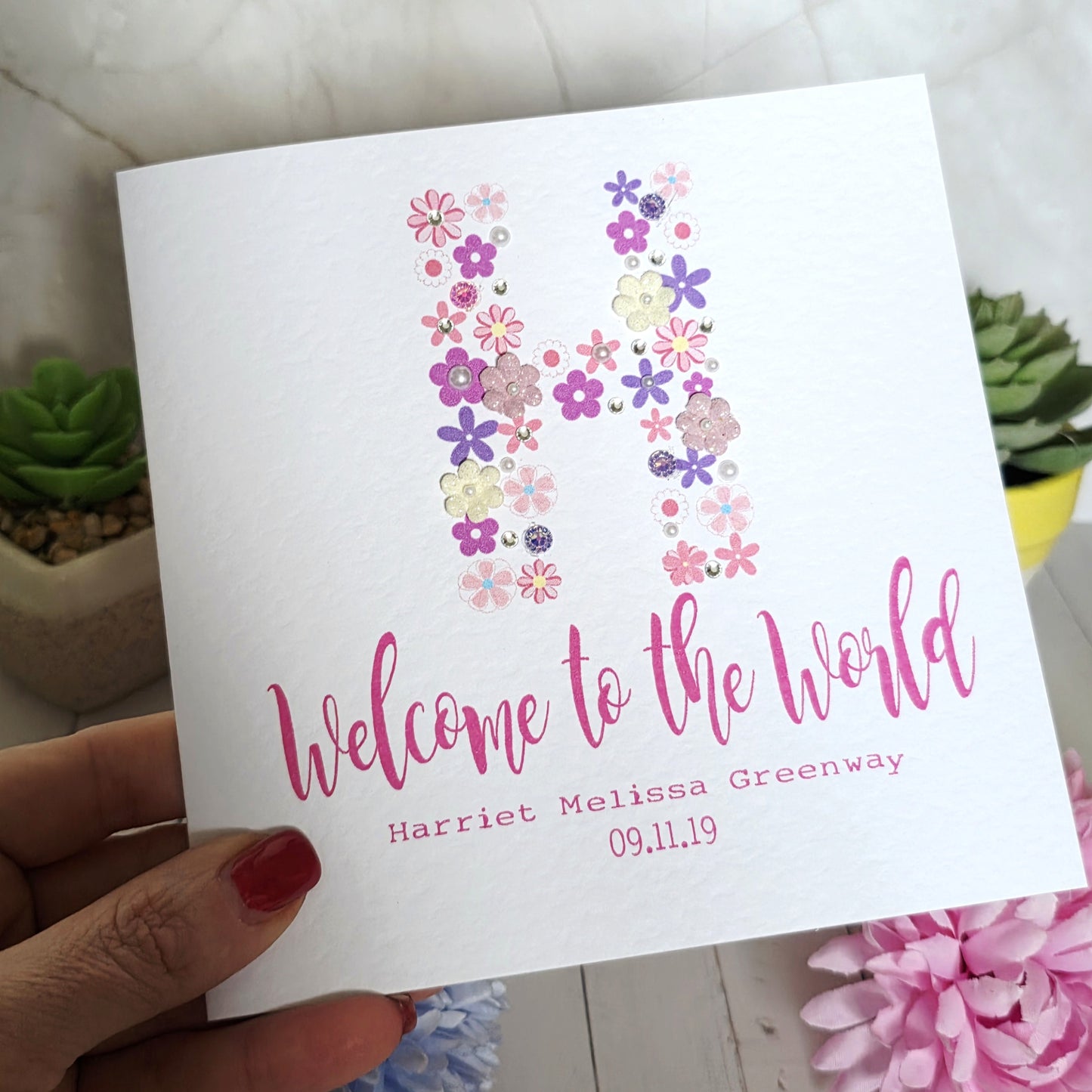 Personalised New Baby Boy Card