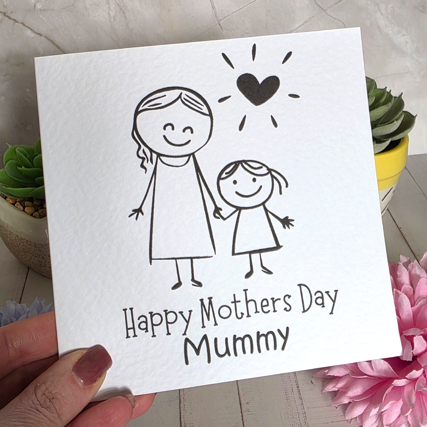 Personalised Colour your own Mother's Day Card