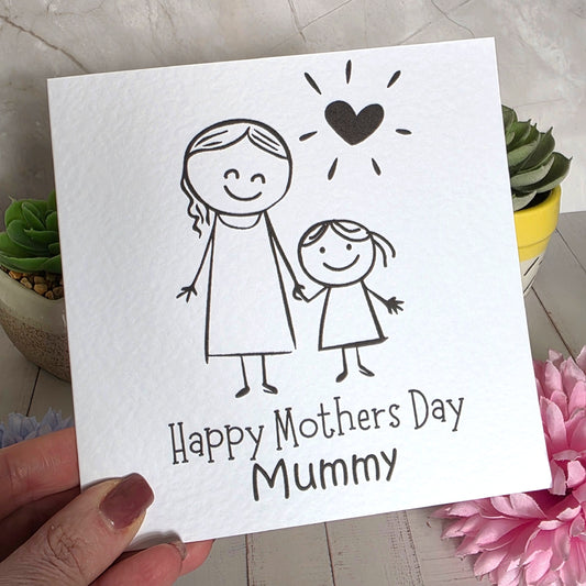 Personalised Colour your own Mother's Day Card