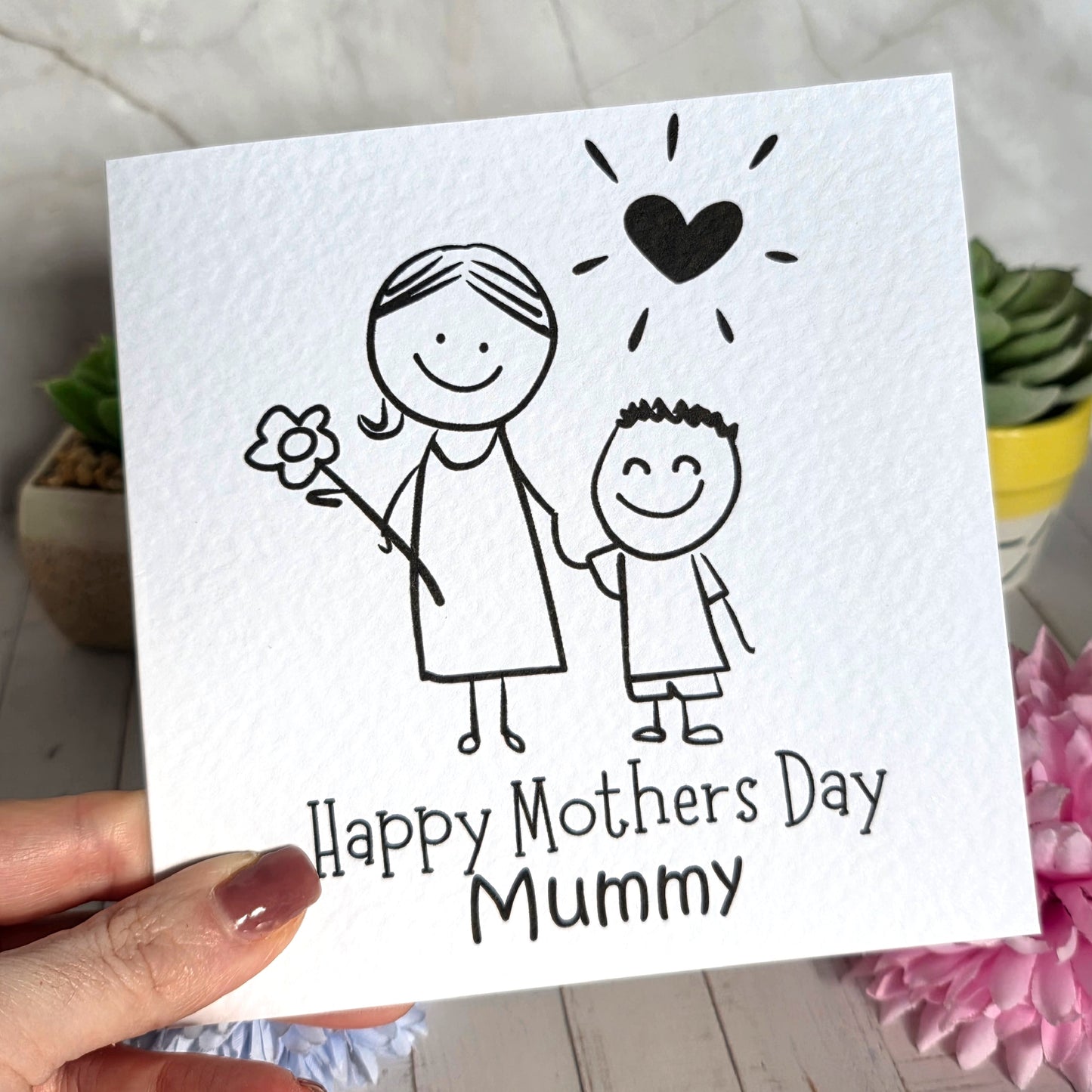Personalised Colour your own Mother's Day Card