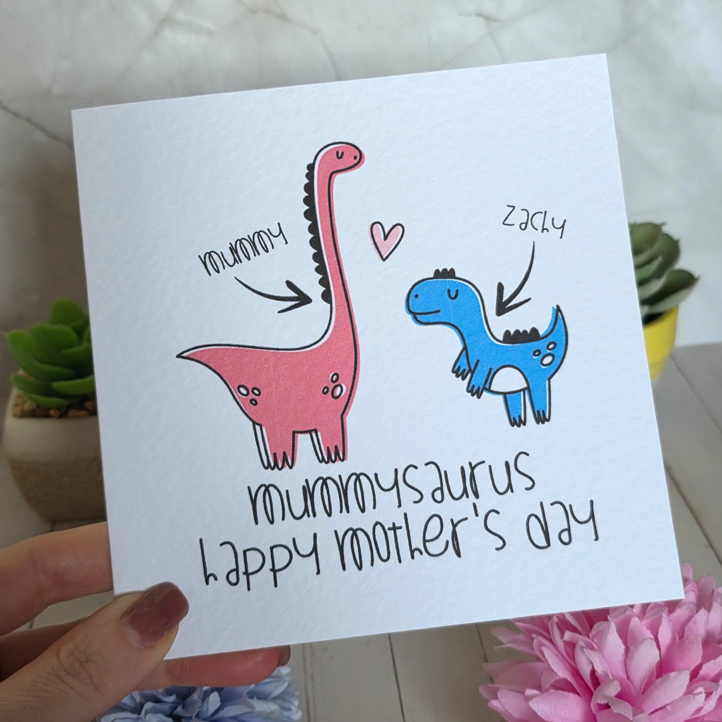 Personalised Dinosaur Mother's Day Card