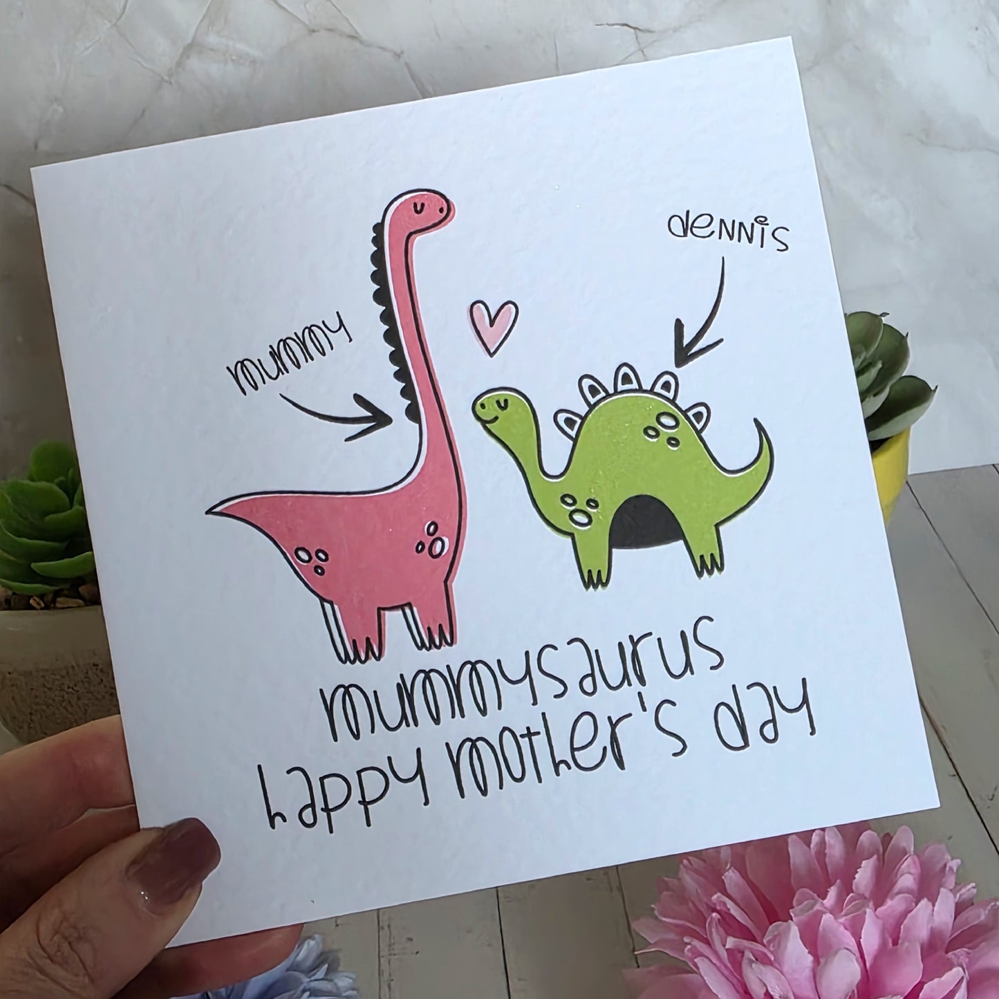 Personalised Dinosaur Mother's Day Card
