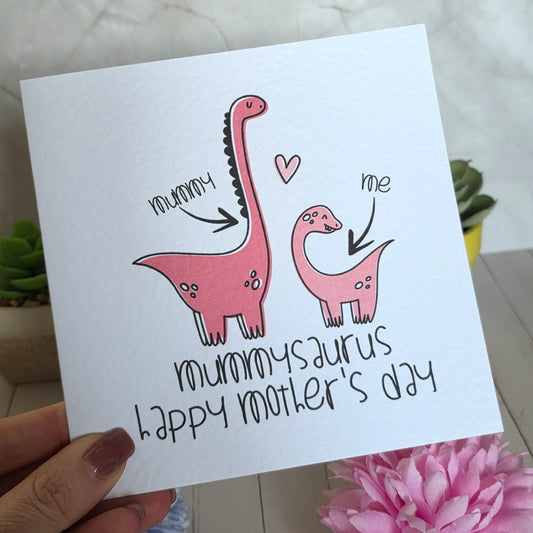 Personalised Dinosaur Mother's Day Card