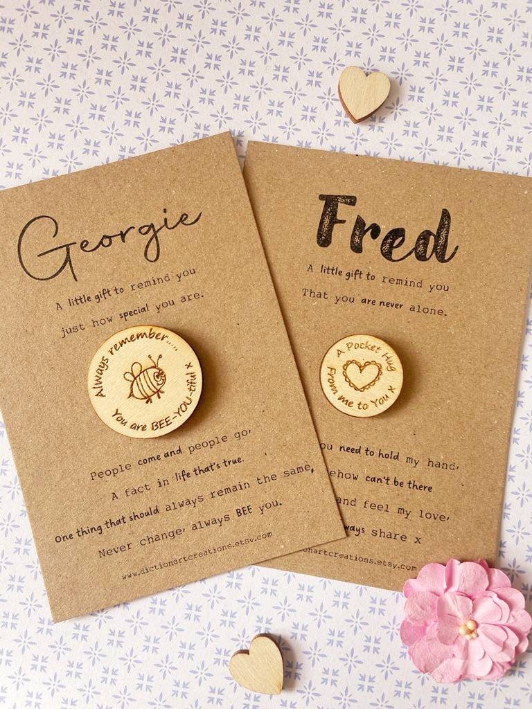 Personalised Wooden Motivational you are BEE-YOU-tiful Token Gift