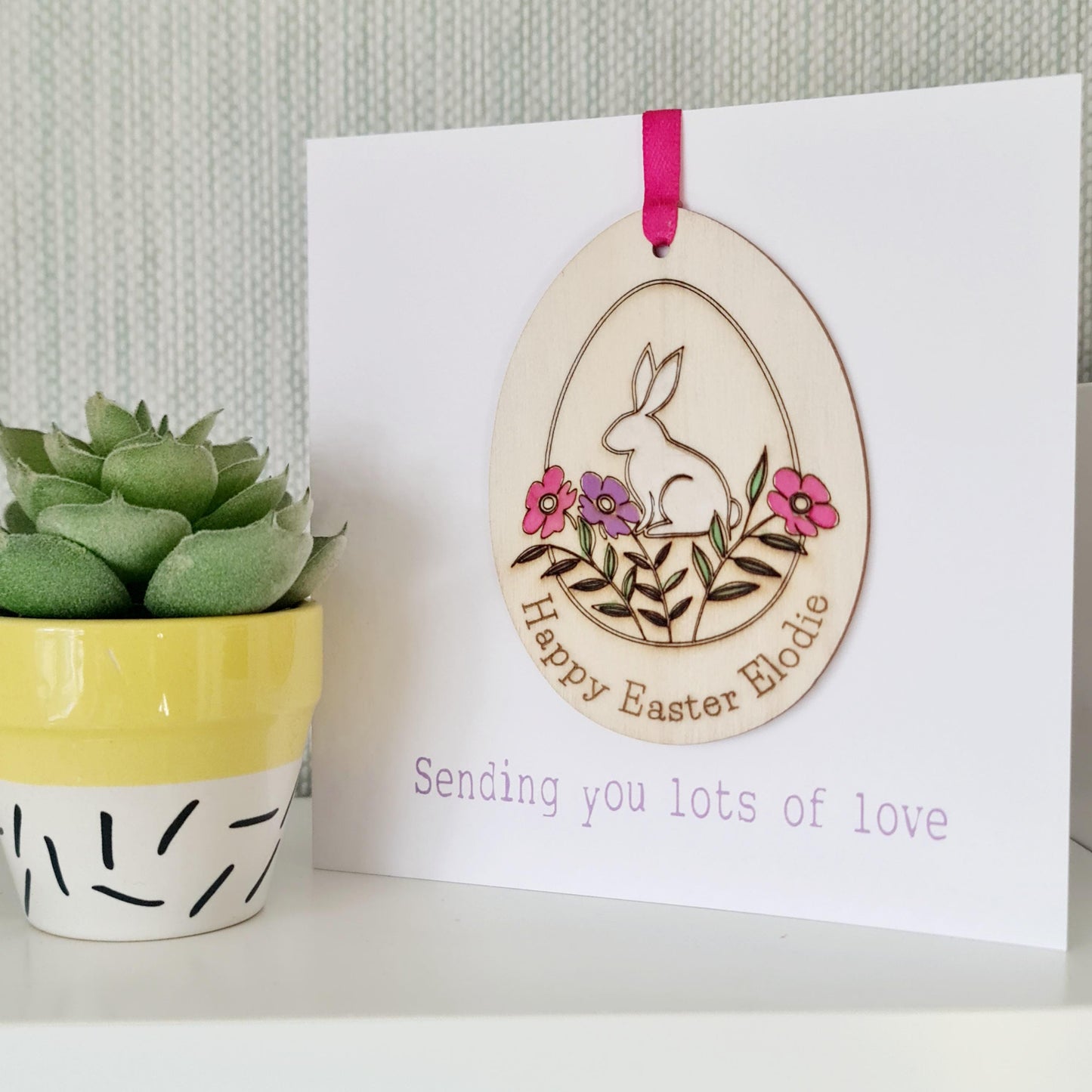 Personalised Easter Decoration Card