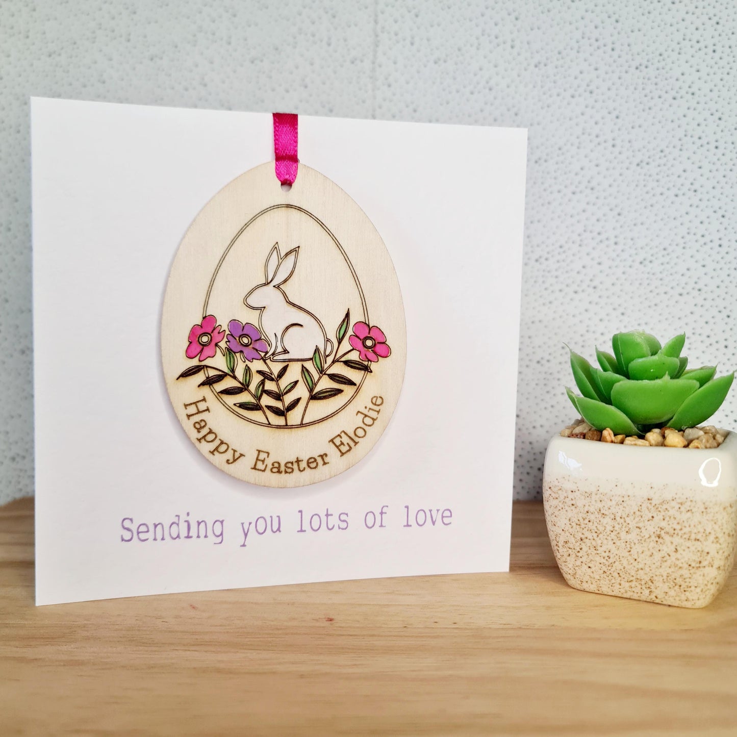 Personalised Easter Decoration Card