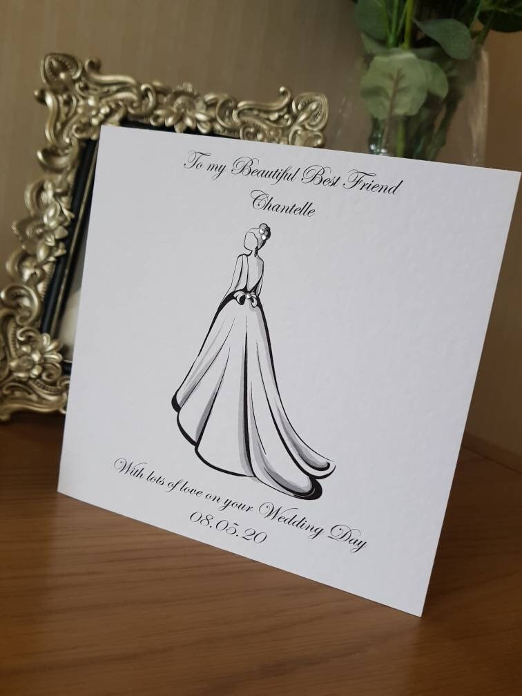 Personalised Bride Wedding Day Card