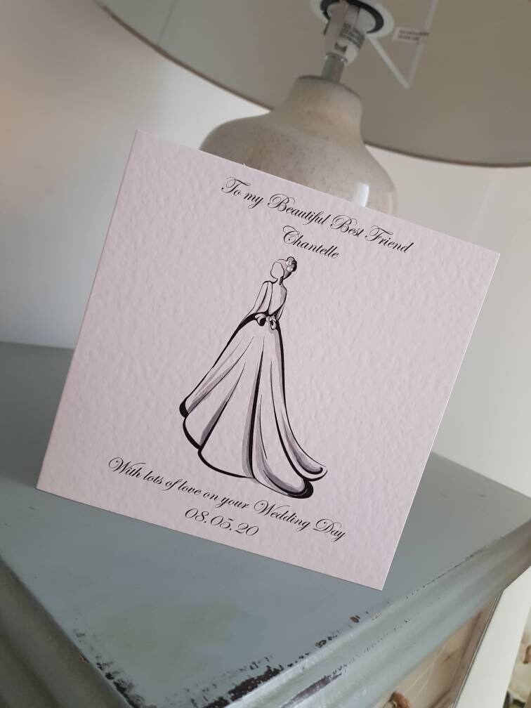 Personalised Bride Wedding Day Card